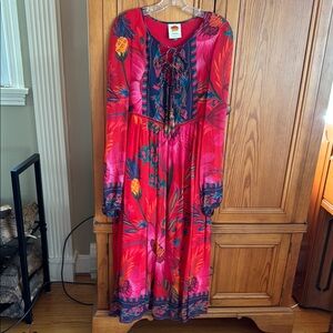 Farm Rio Floral Red Dress